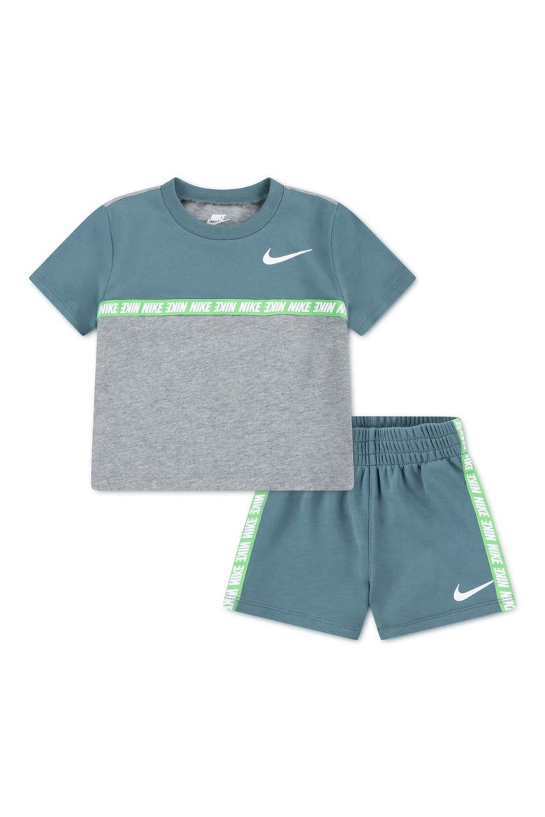 French Terry T-Shirt & Shorts, Main, color, MINERAL SLATE