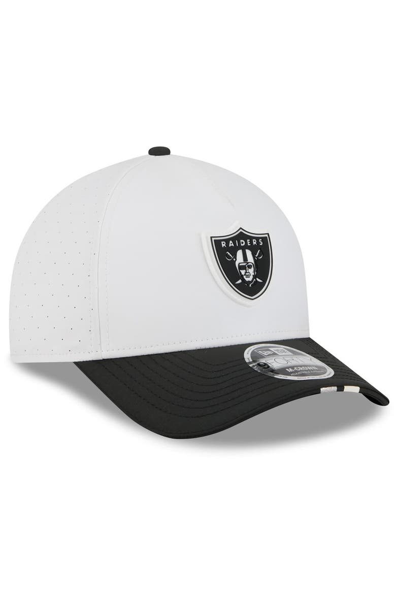 New Era Men's New Era White/Black Las Vegas Raiders 2025 NFL Training Camp A-Frame 9FORTY Adjustable Hat, Alternate, color, White