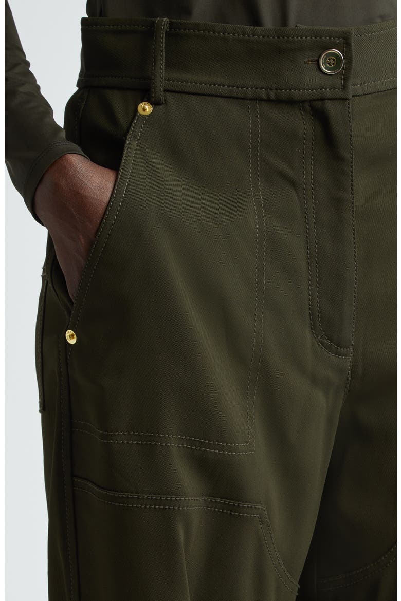 Stretch Twill Tapered Ankle Pants, Alternate, color, CYPR CYPRESS