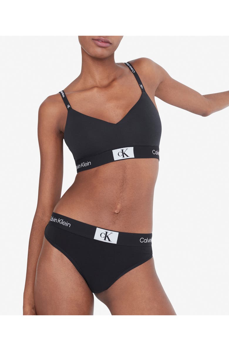 Calvin Klein 1996 Stretch Cotton Modern Thong, Alternate, color, 