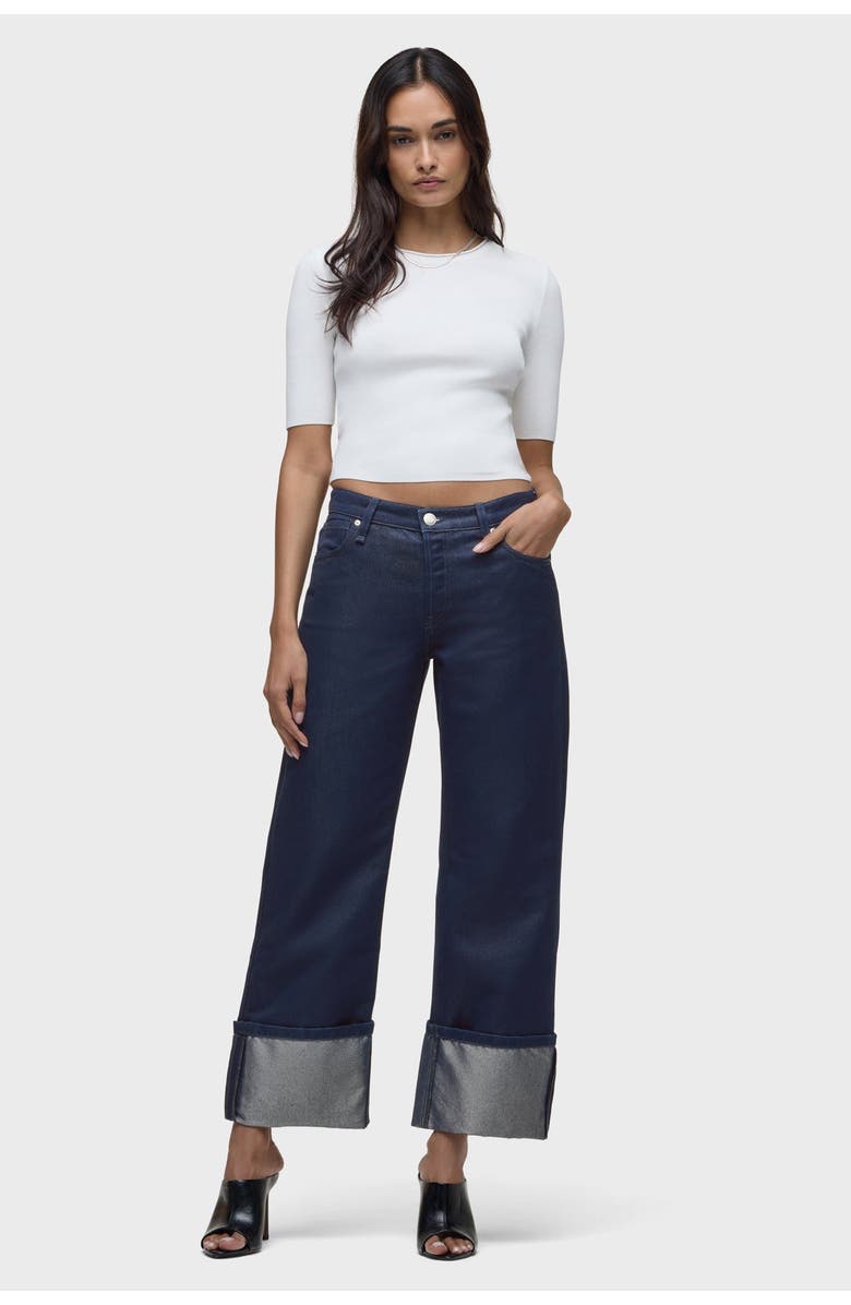 Hudson Jeans Rosie Wide Cuff, Alternate, color, Indigo Metallic