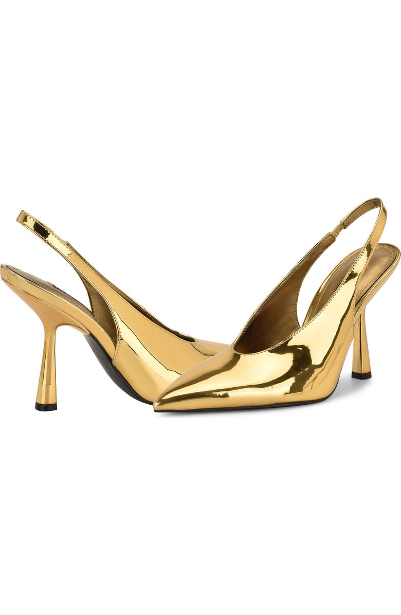 Nine West Kates Slingback Pointed Toe Pump, Alternate, color, Bronze Gold