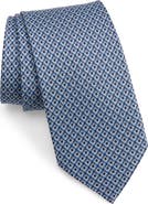 FERRAGAMO Gancini Pattern Silk Tie