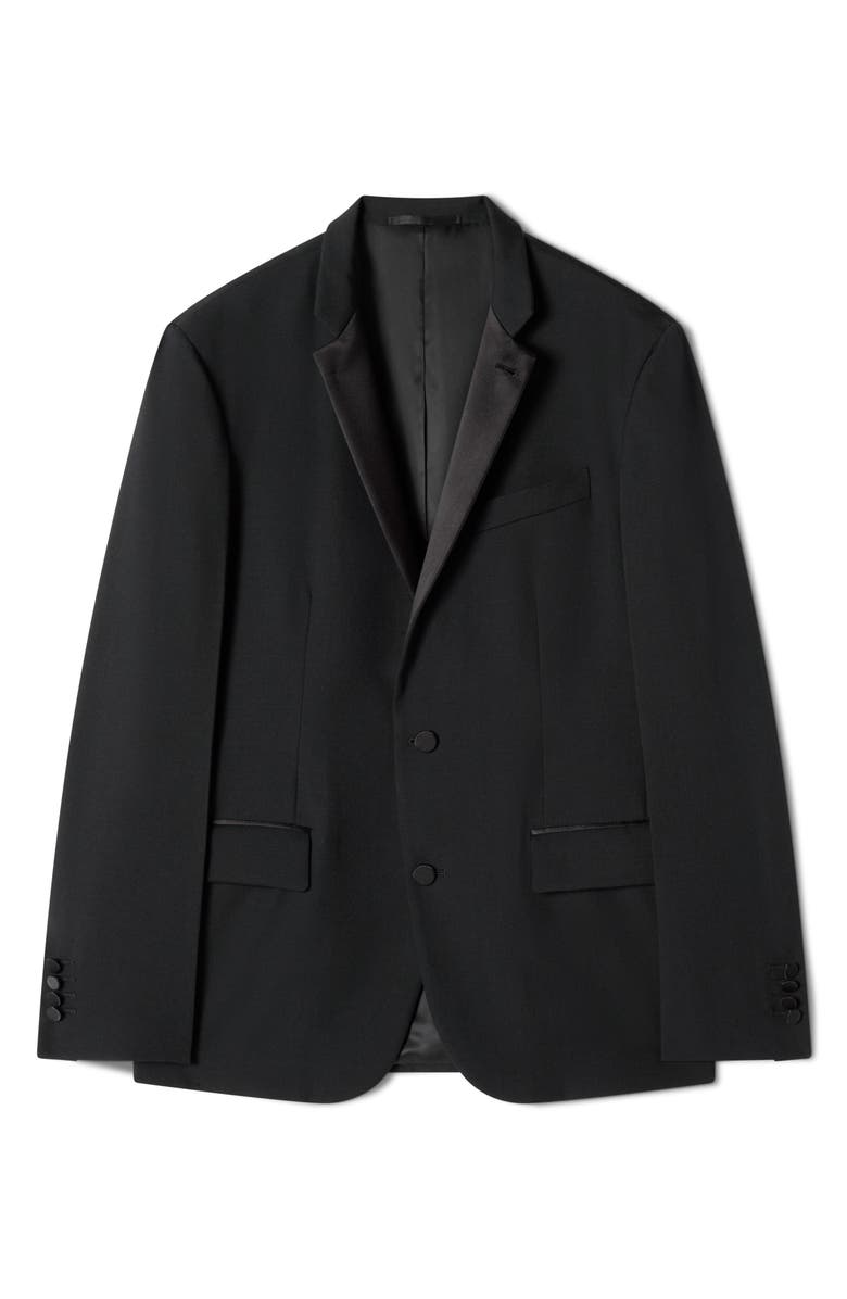 Lanvin Black Wool Jacket With Stand-Up Collar, Alternate, color, Black