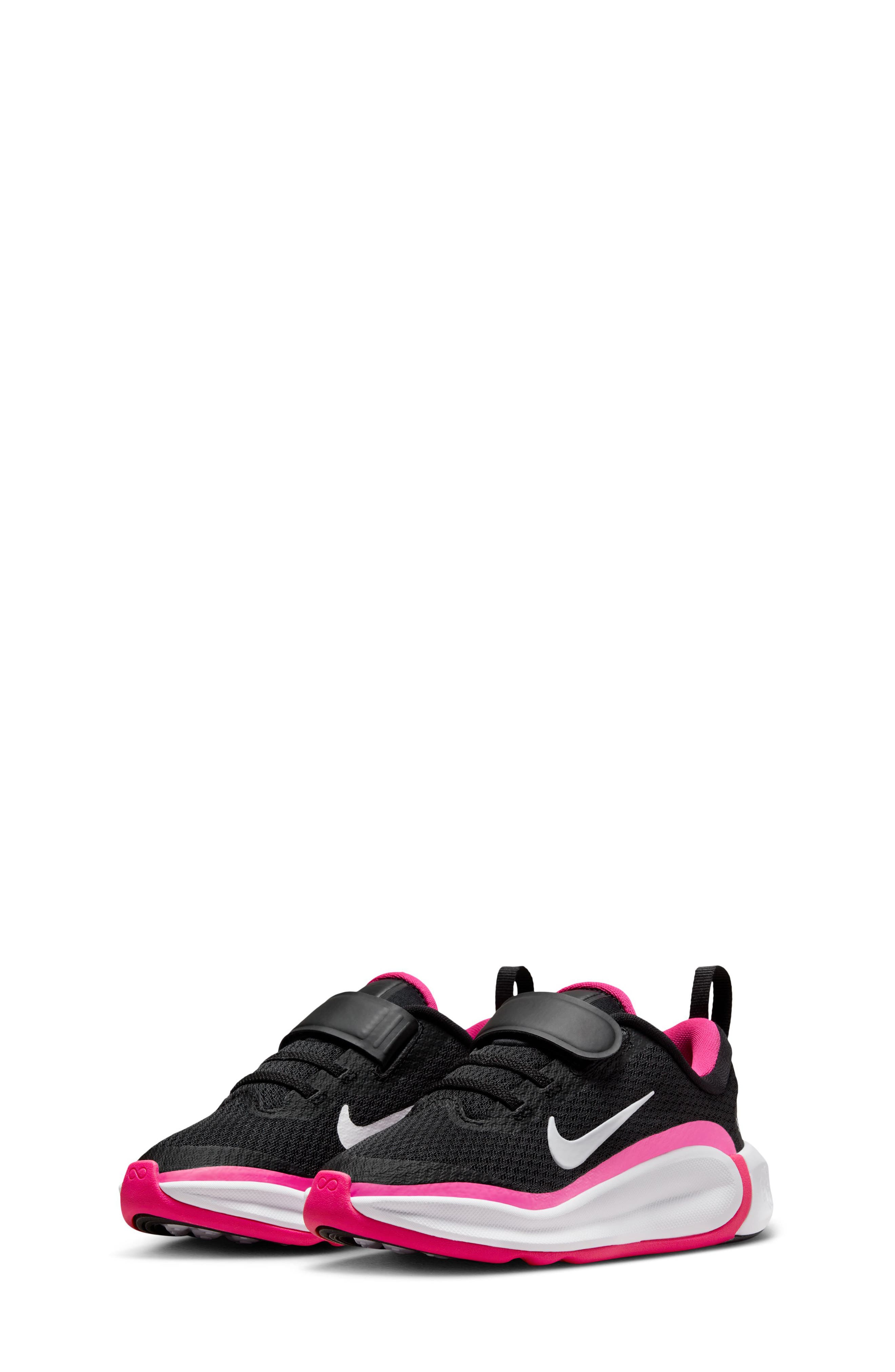Nike Kidfinity Sneaker, Main, color, Black/ White/ Laser Fuchsia