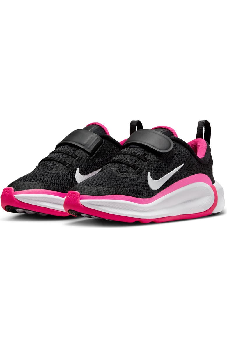 Nike Kidfinity Sneaker, Main, color, Black/ White/ Laser Fuchsia