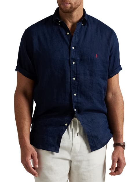Big & Tall Linen Sport Shirt
