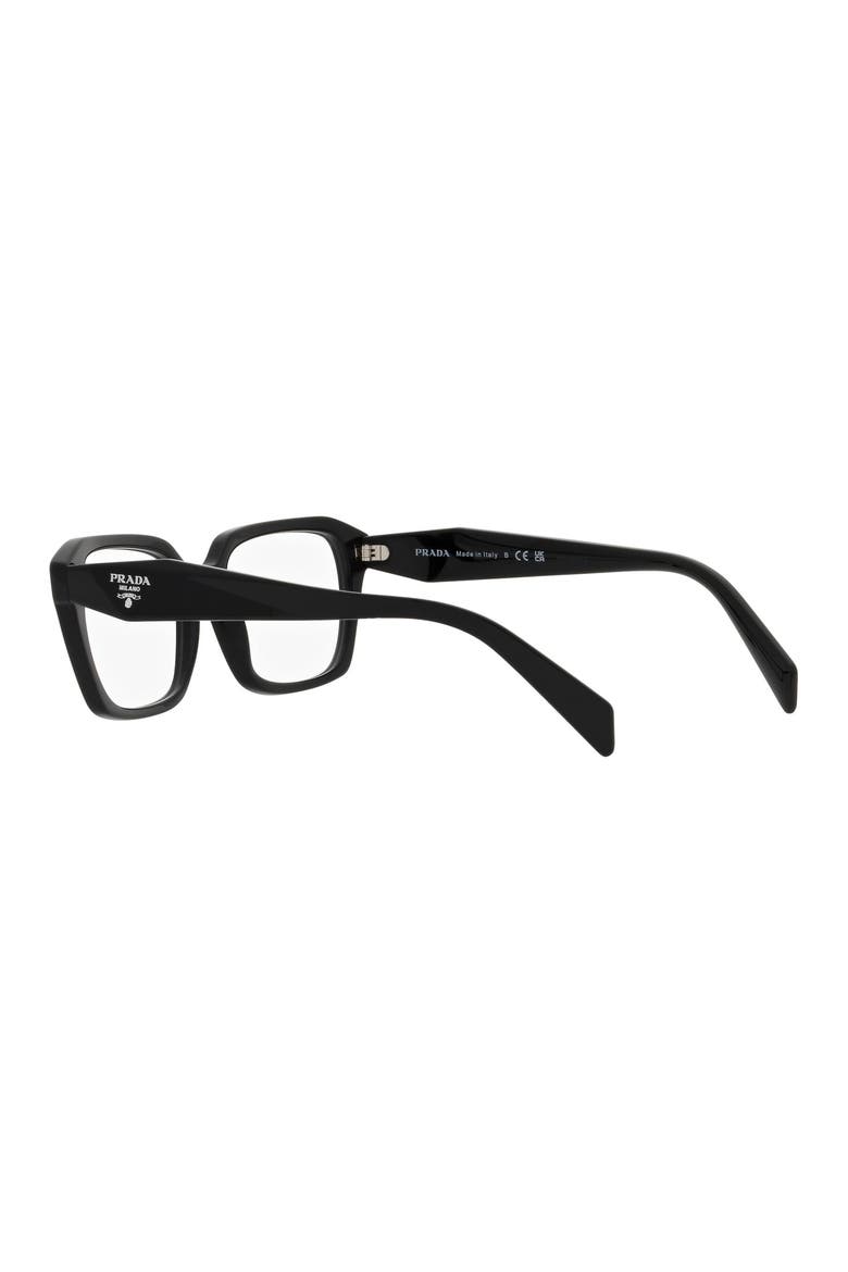 54mm Rectangular Optical Glasses, Alternate, color, BLACK