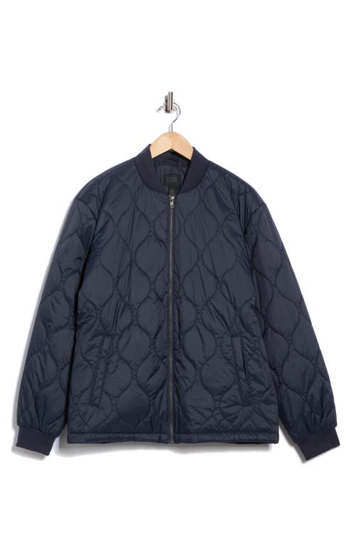 14th & Union Quilted Bomber Jacket In Blue