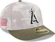 New Era Men's New Era Light Beige/Olive Los Angeles Angels 2025 Armed Forces Day Low Profile 59FIFTY Fitted Hat