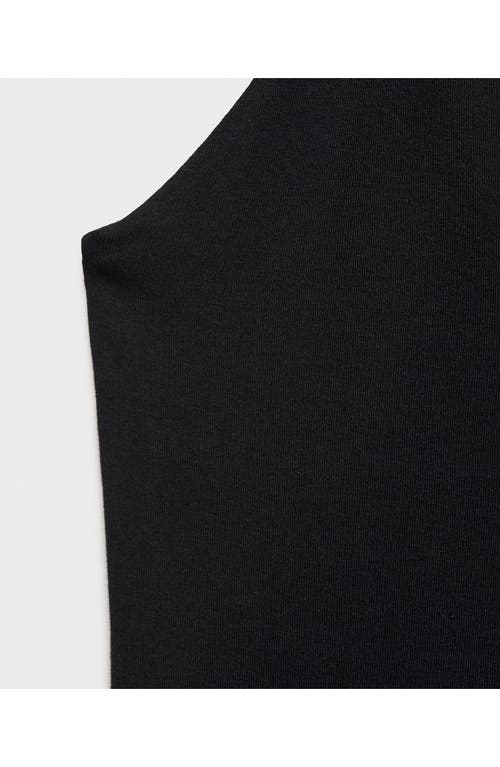 Mango Midi-dress With Back Neckline Black In Black