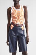 Jean Paul Gaultier Spiral Print Jersey Tank