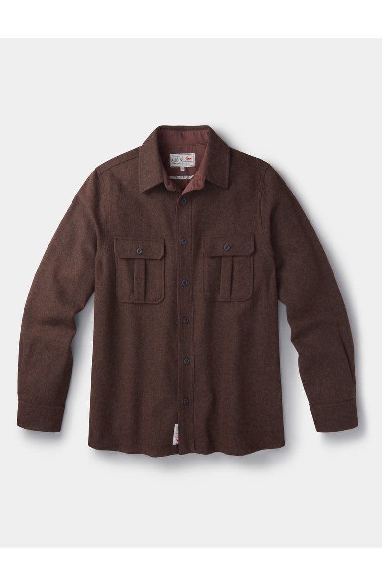 Aubin Lysaghts Wool Overshirt, Alternate, color, Dark Chocolate