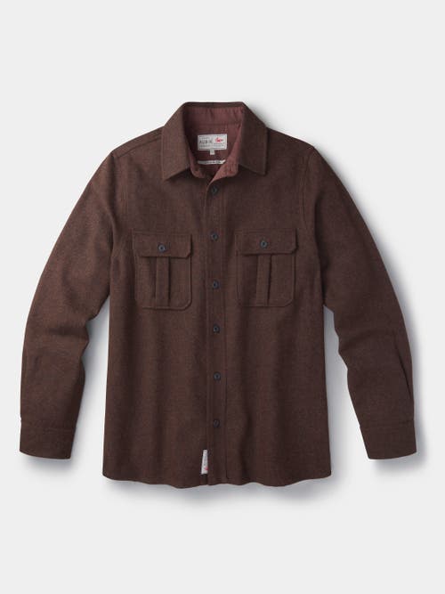 Aubin Lysaghts Wool Overshirt In Brown