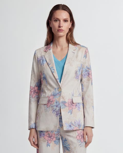 Exotic Floral Womens Tailored Blazer