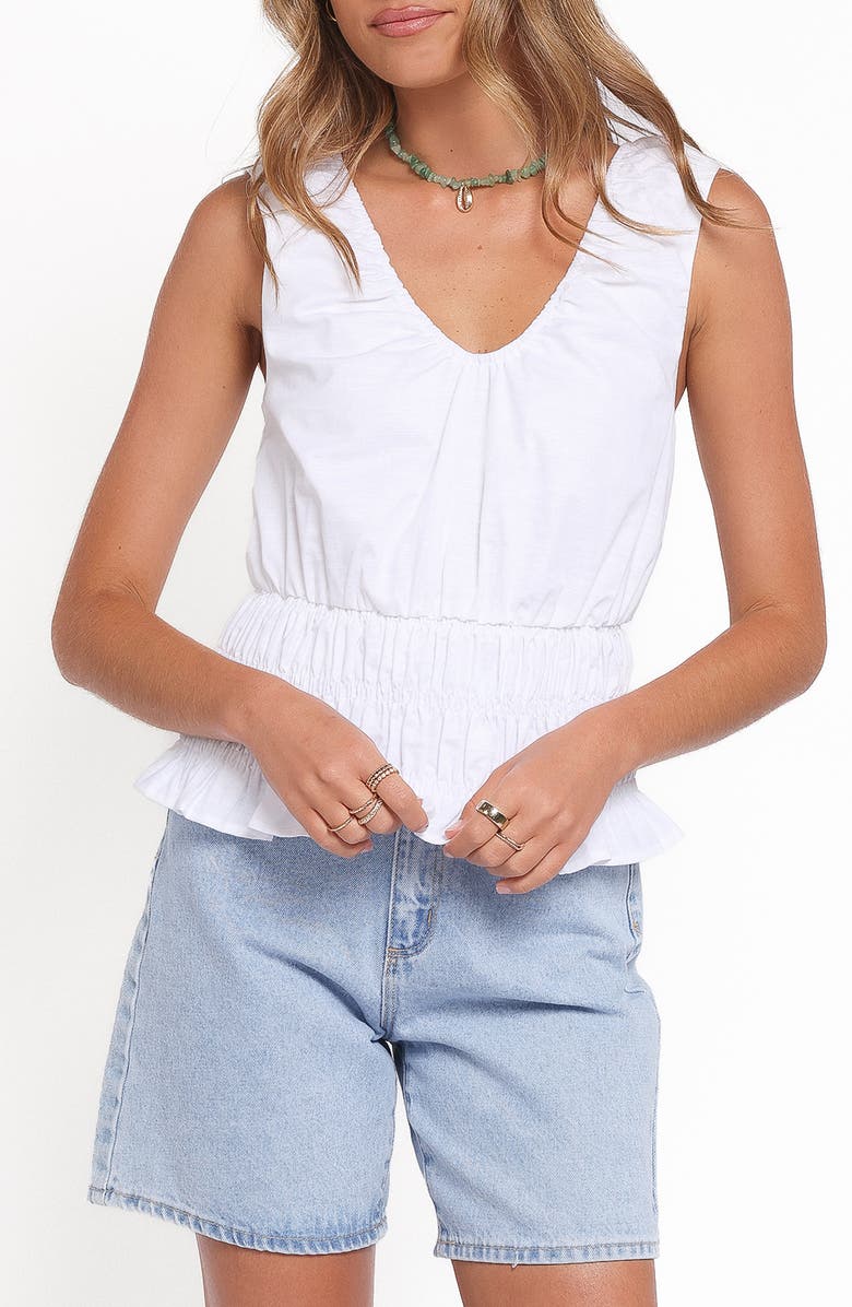 Petal & Pup Lucilla Shirred Top, Main, color, 