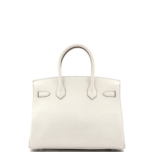 Pre-owned Hermes Hermes Birkin Handbag Light Togo With Palladium Hardware 30 In Gray