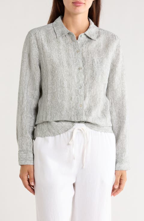 Shimmering Bay Relaxed Long Sleeve Shirt