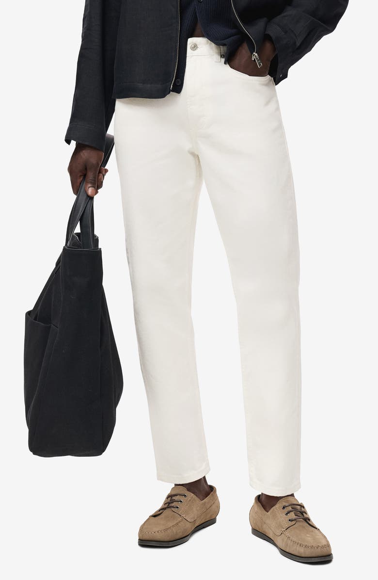 MANGO Lore Tapered Straight Leg Jeans, Main, color, Off White