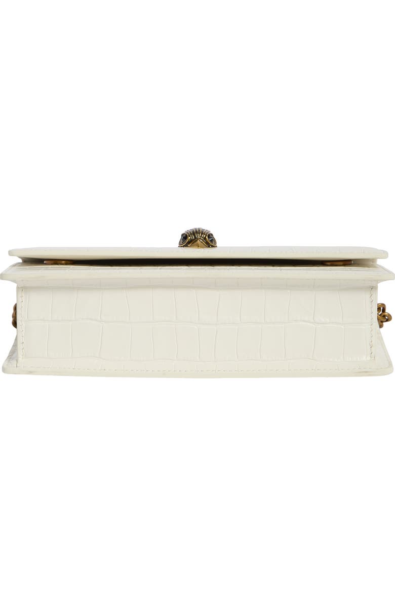 Kurt Geiger London Bond Croc Embossed Leather Top Handle Bag, Alternate, color, White