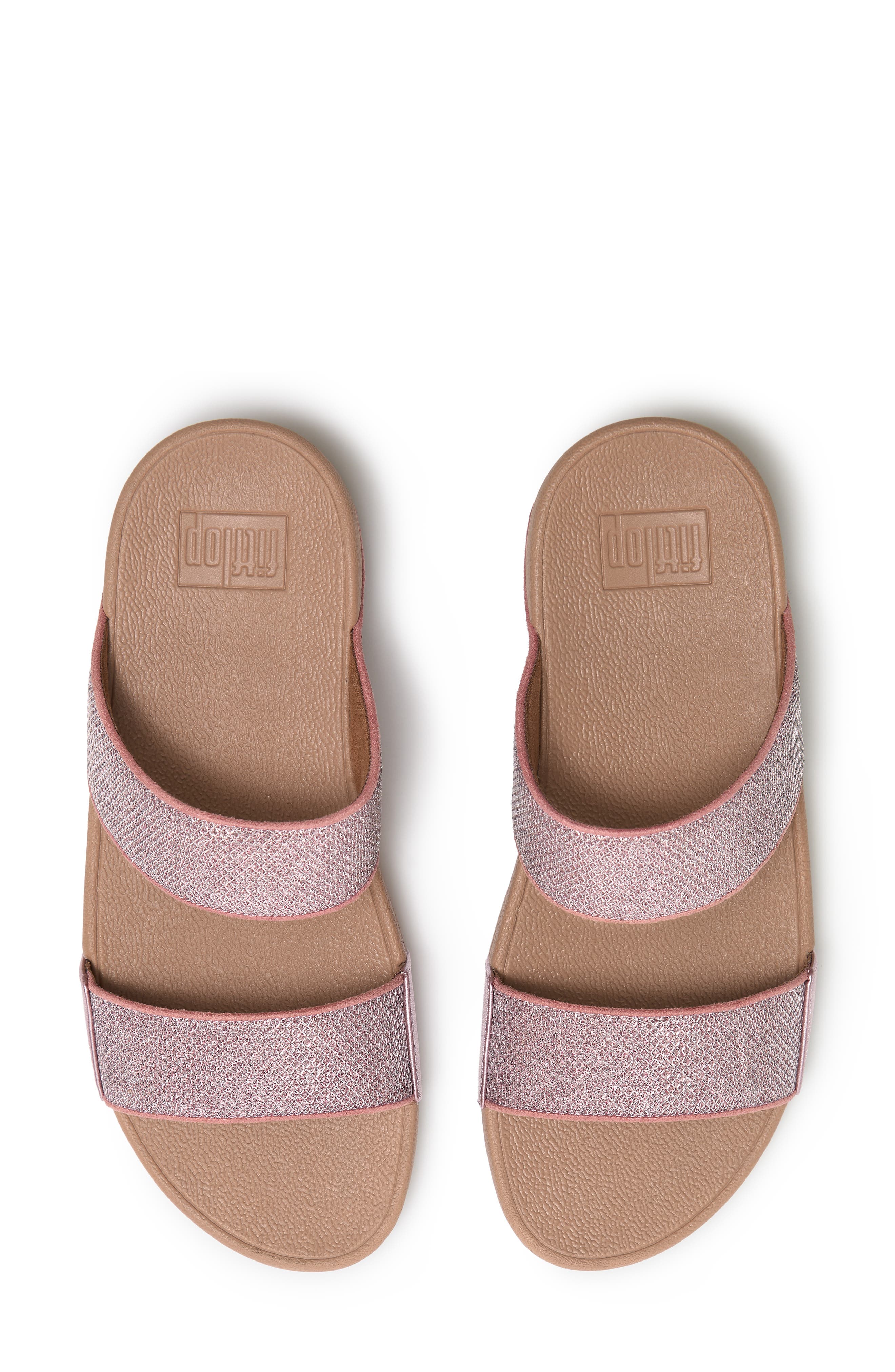 Lulu ShimmerGlitz Slide Sandal, Alternate, color, DESERT BLUSH