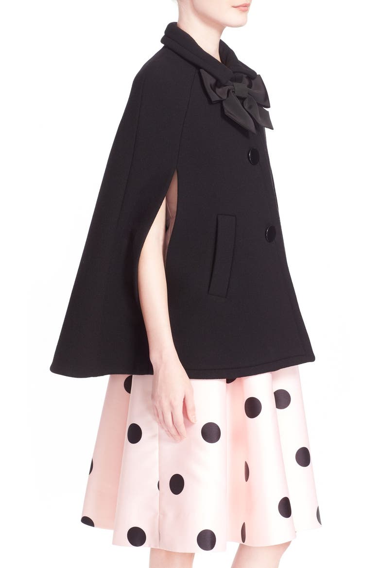 bow capelet, Alternate, color, BLACK