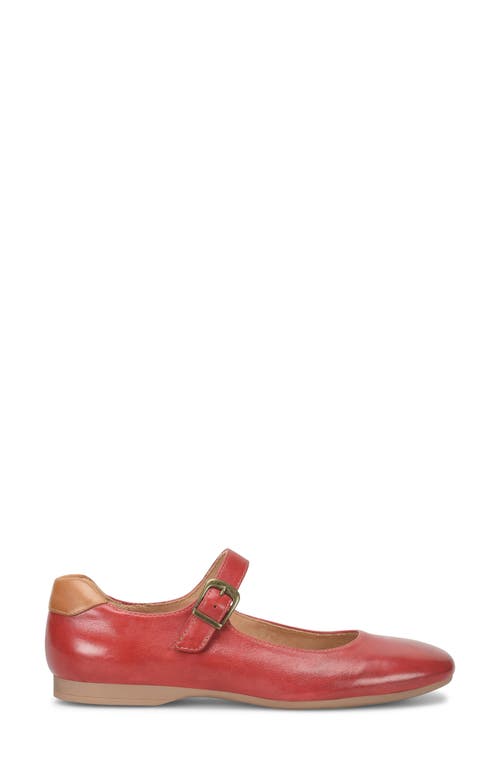Comfortiva Kaylee Mary Jane Flat In Cherry Red