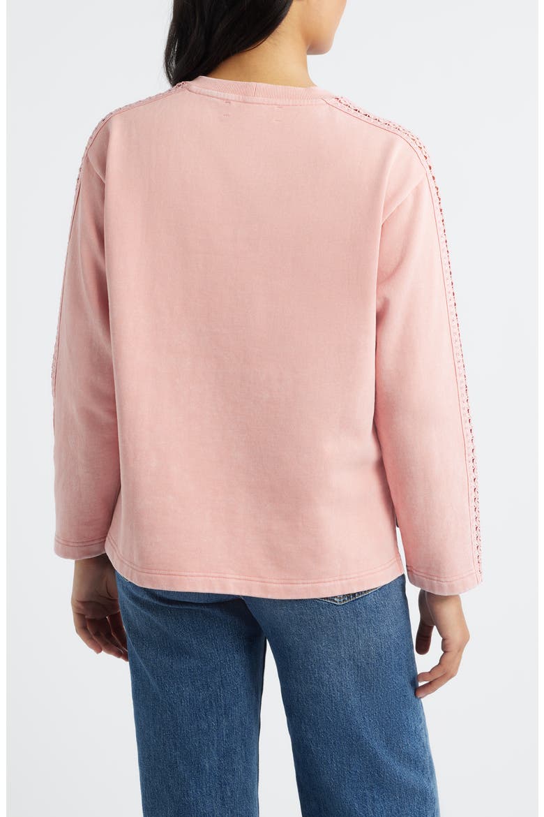 Detailed Sleeve Sweatshirt, Alternate, color, BLUSH