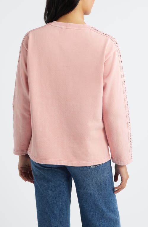 City Blues Detailed Sleeve Sweatshirt In Pink