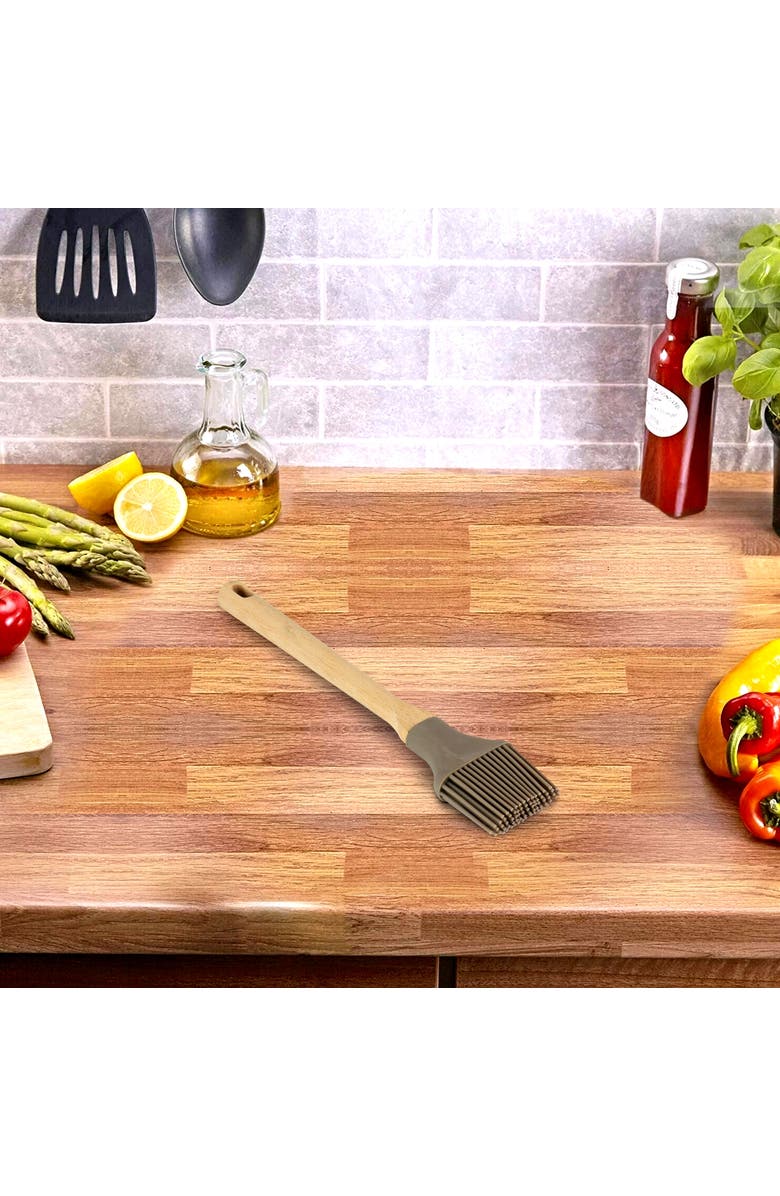 MARTHA STEWART Silicone Basting Brush, Alternate, color, Warm Grey