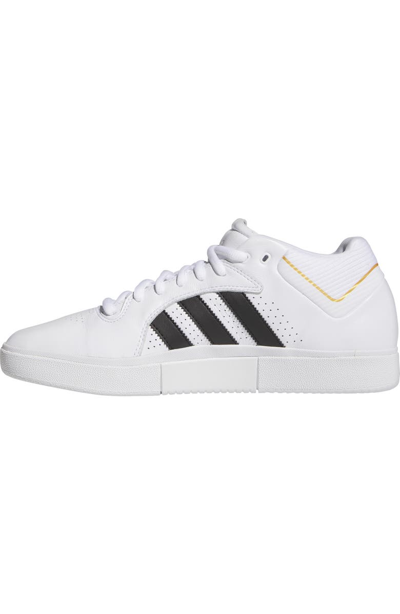 adidas Tyshawn Skateboarding Sneaker, Alternate, color, White/ Black/ Gold