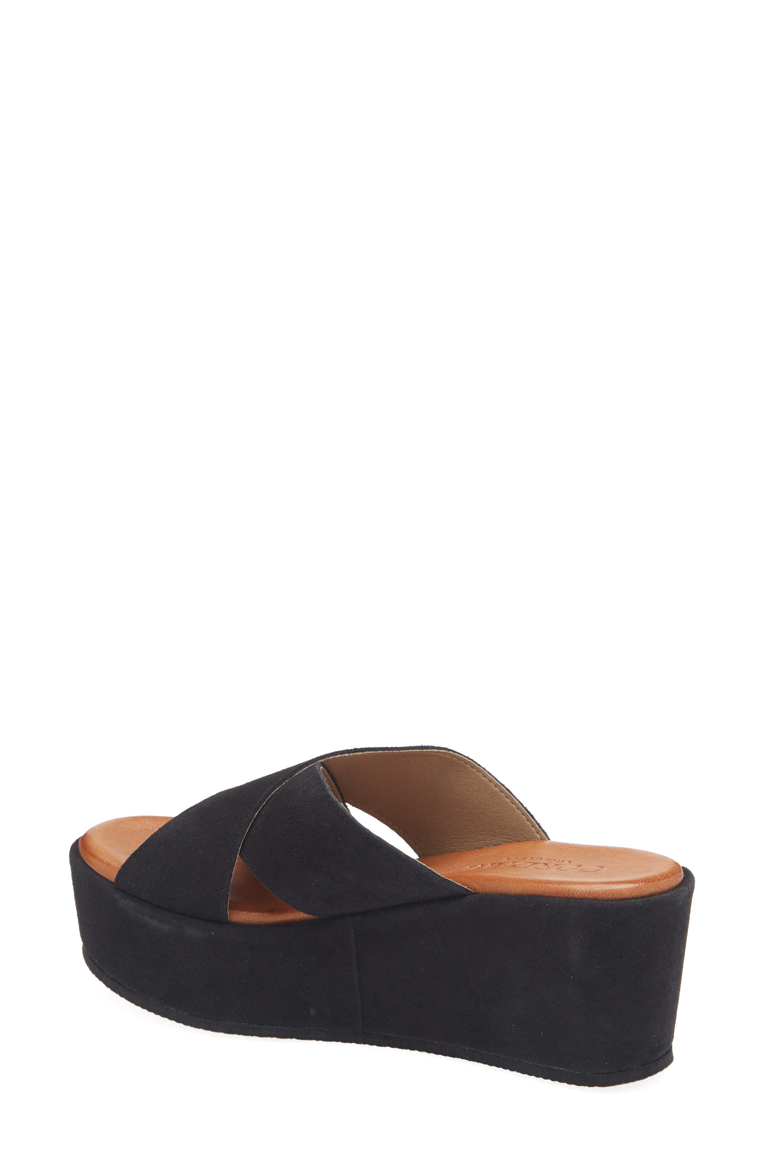 Cordani Bella Platform Wedge Slide Sandal, Alternate, color, Black Suede