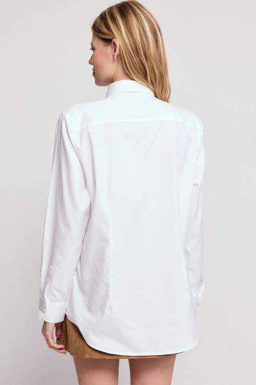 The Shirt By Rochelle Behrens The Jet Set Boyfriend Shirt In White