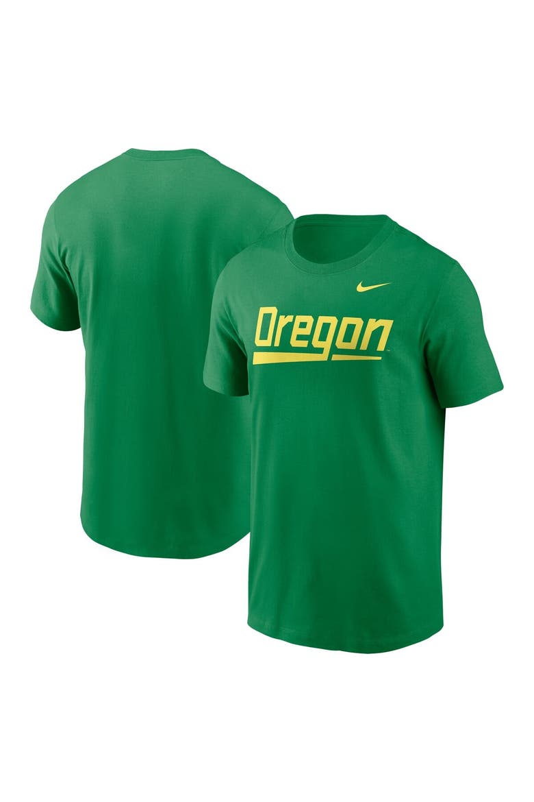 Men's Nike Green Oregon Ducks Baseball Wordmark T-Shirt, Main, color, Green