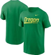 Nike Men's Nike Green Oregon Ducks Baseball Wordmark T-Shirt