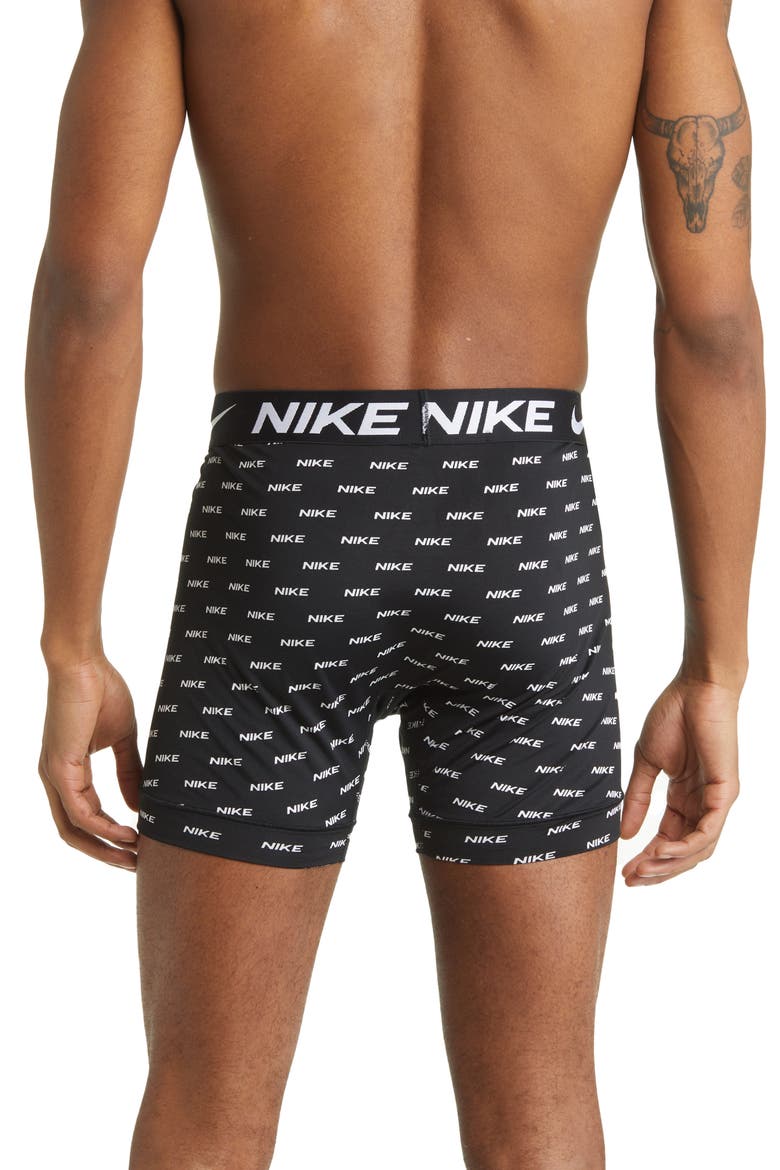 3-Pack Dri-FIT Essential Micro Boxer Briefs, Alternate, color, NIKE LOGO PRINT/ GREY/ BLACK