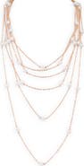 SAACHI Layered Faux Pearl Chain Necklace
