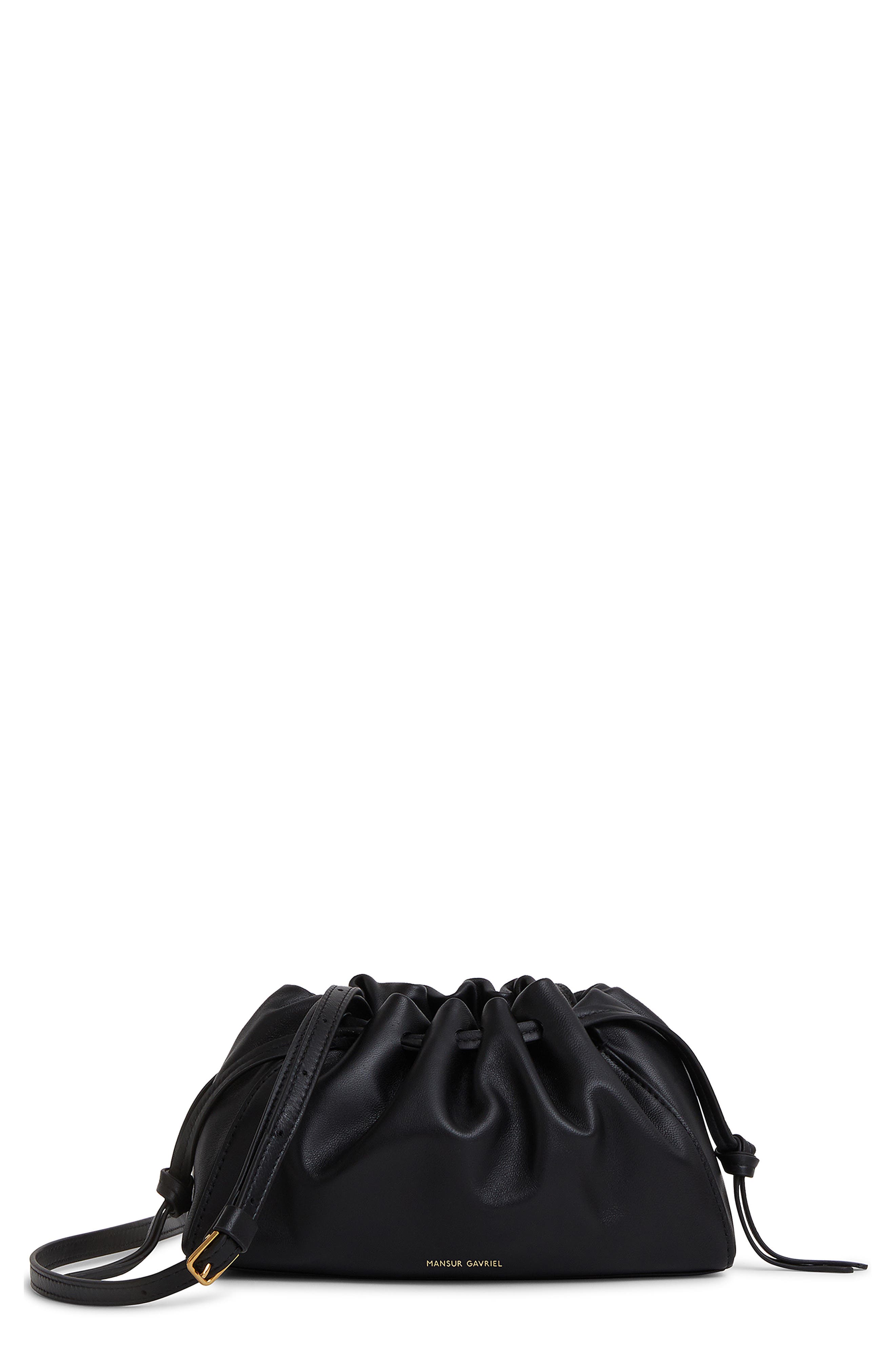 Mansur Gavriel Mini Bloom Leather Drawstring Bag