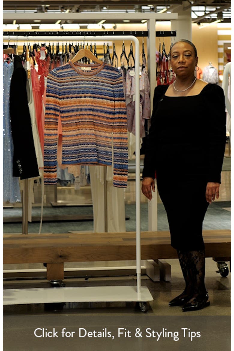 Lunaire Pointelle Stripe Knit Top video