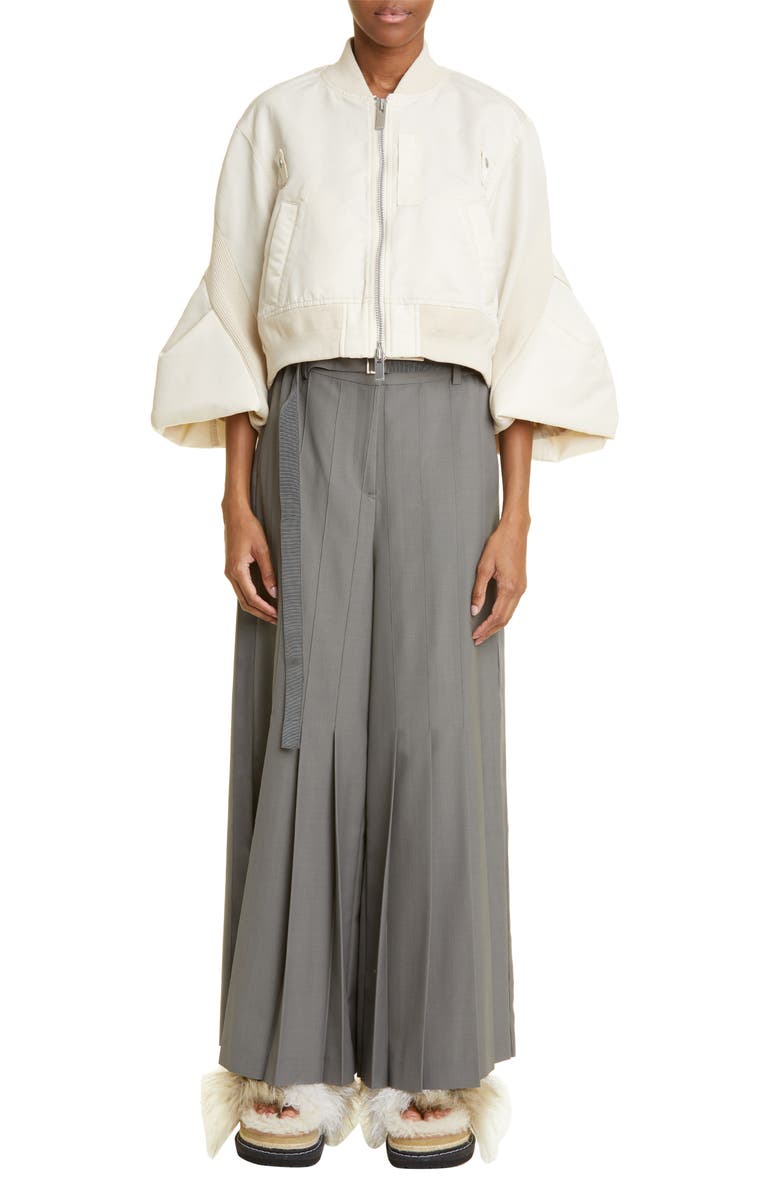 Sacai MA-1 Nylon Bomber Jacket, Alternate, color,