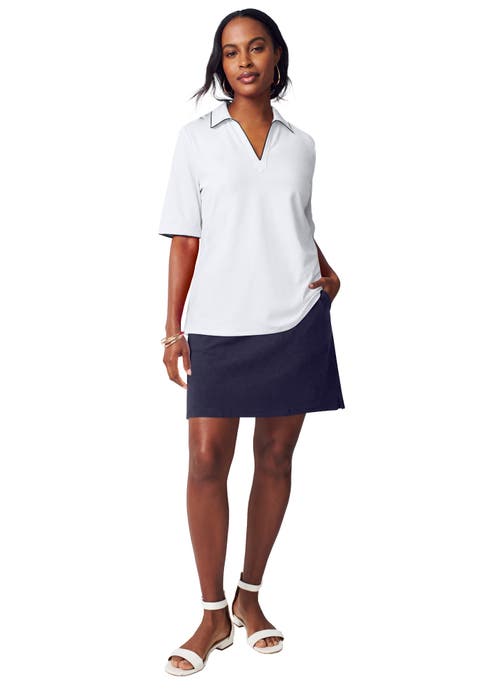 Stretch Cotton Polo Tee (Plus)