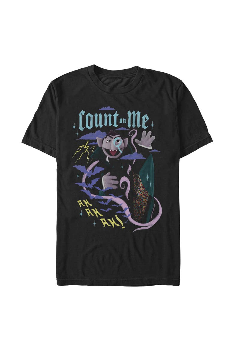 Men's Sesame Street Count on Me  Graphic T-Shirt, Main, color, Black