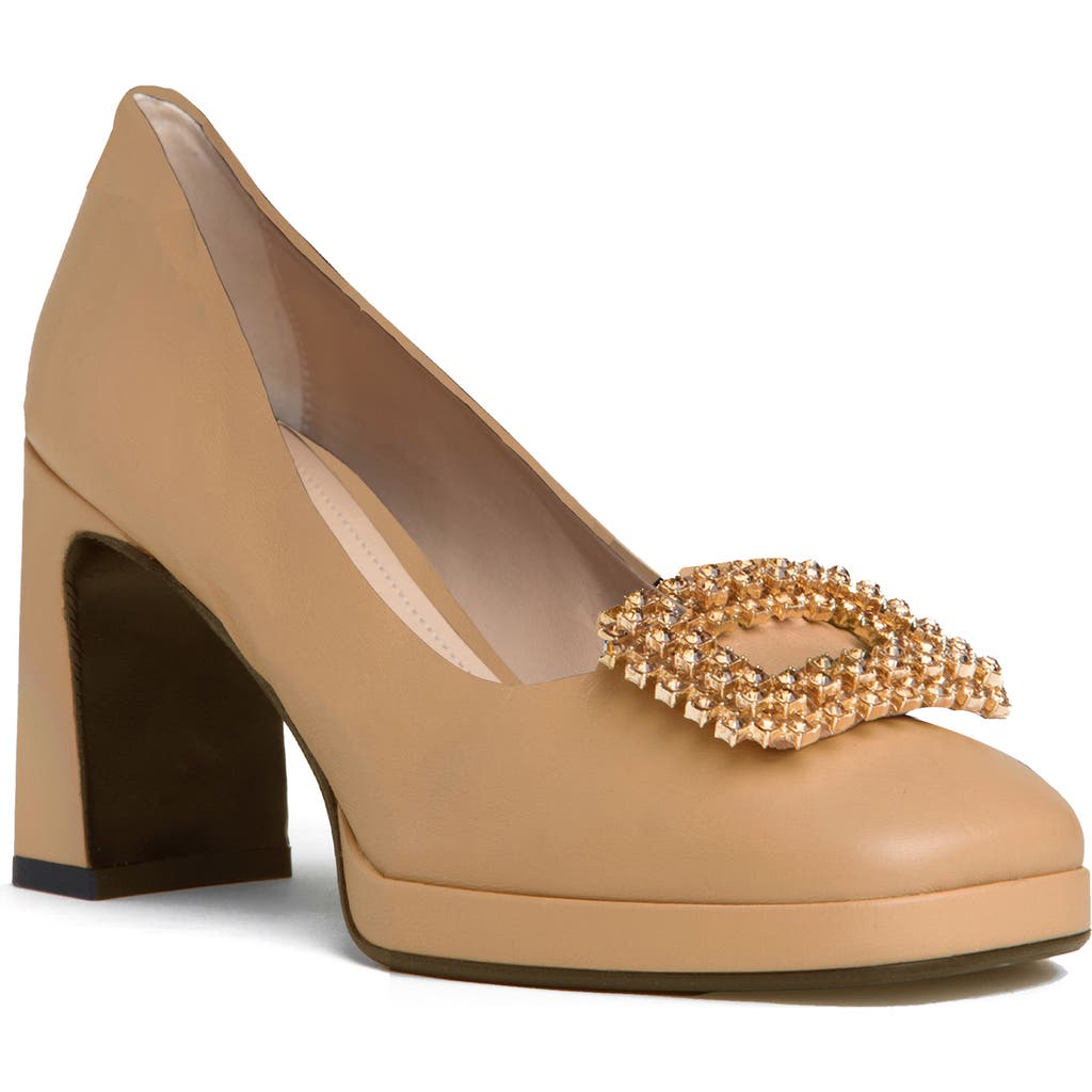 Beautiisoles Clementine Platform Pump In Neutral
