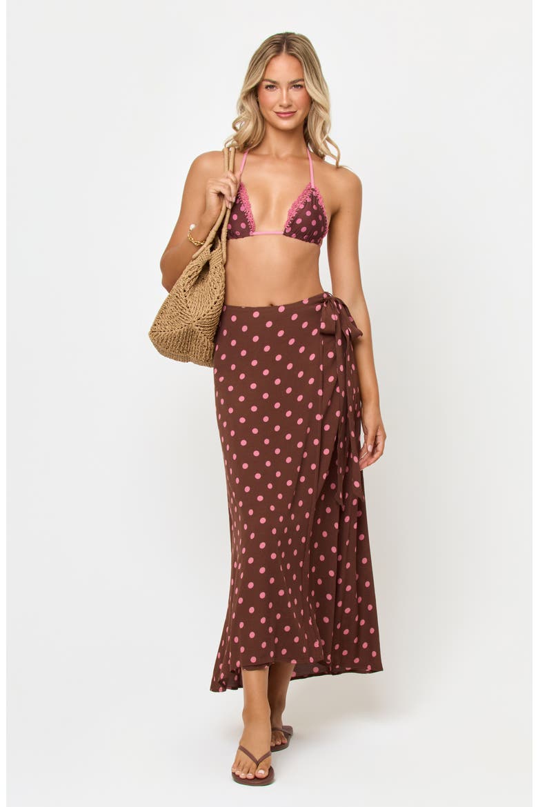 Ever Polka Dot Cover-Up Wrap Skirt, Alternate, color, ALOTTA POLKA DOT