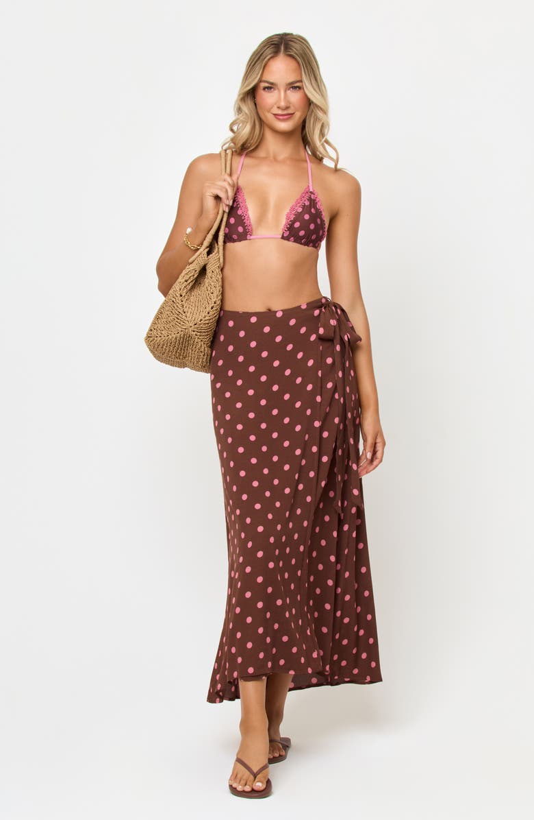 LSPACE Ever Polka Dot Cover-Up Wrap Skirt, Alternate, color, Alotta Polka Dot