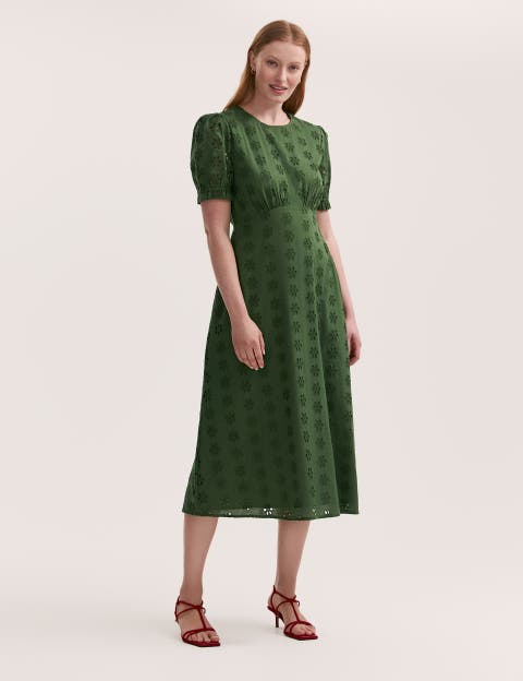 Mela Cotton Midi Tea Dress