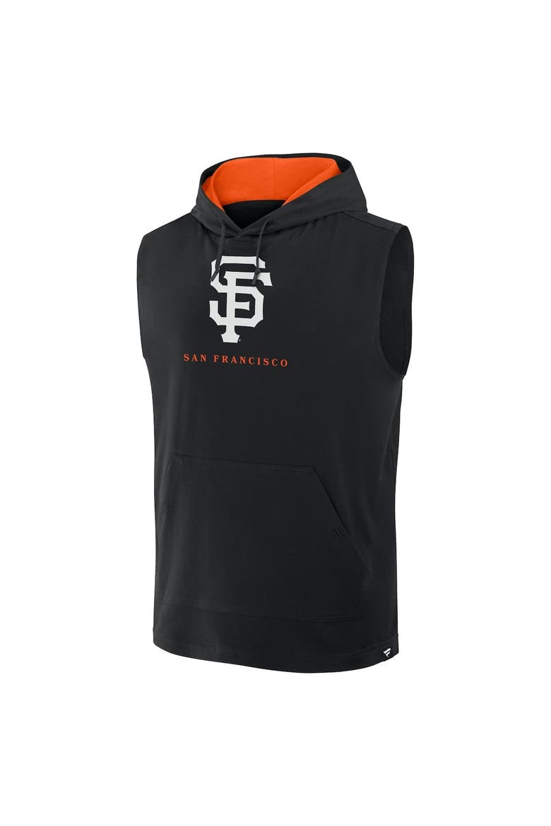 Men's Fanatics Black San Francisco Giants Fire Speed Sleeveless Pullover Hoodie, Alternate, color, Black