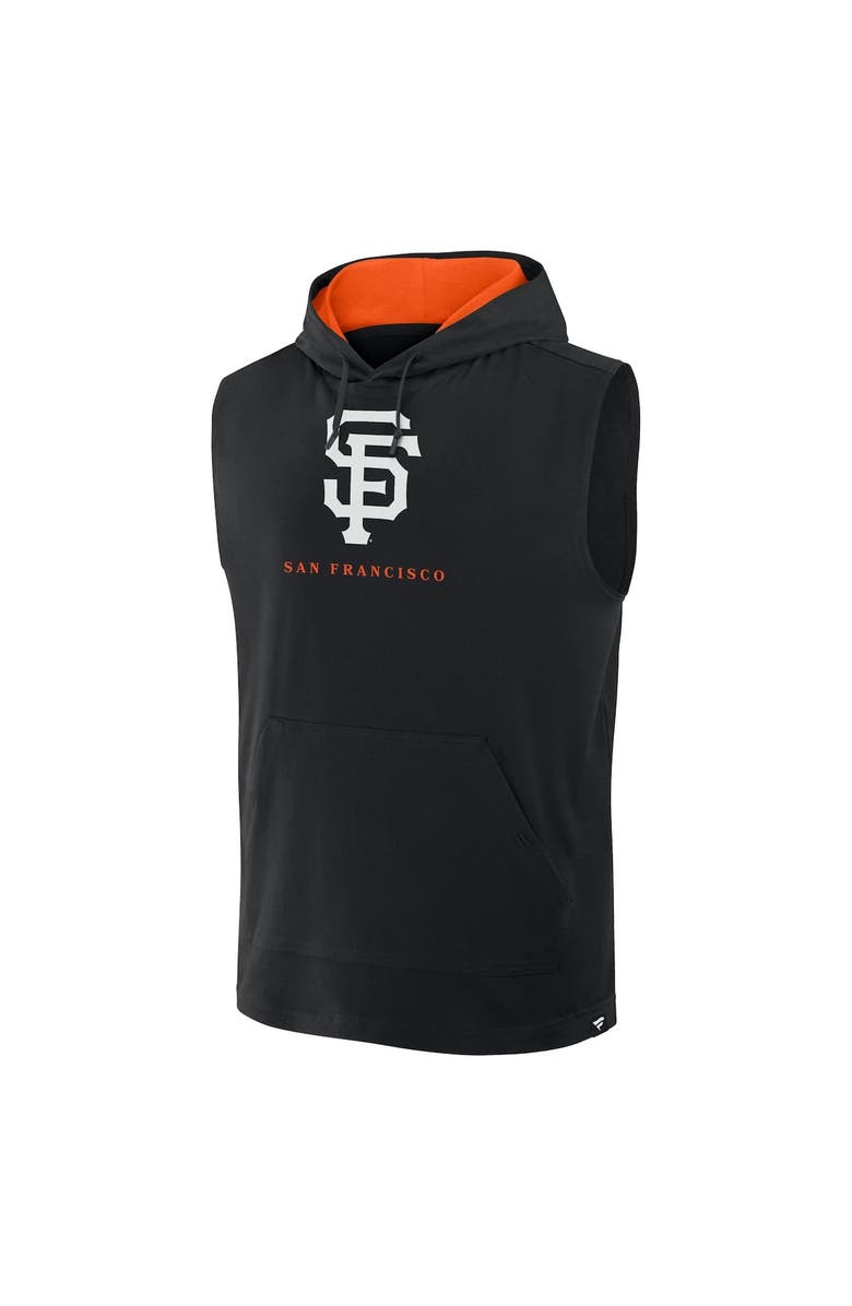 FANATICS Men's Fanatics Black San Francisco Giants Fire Speed Sleeveless Pullover Hoodie, Alternate, color, Black