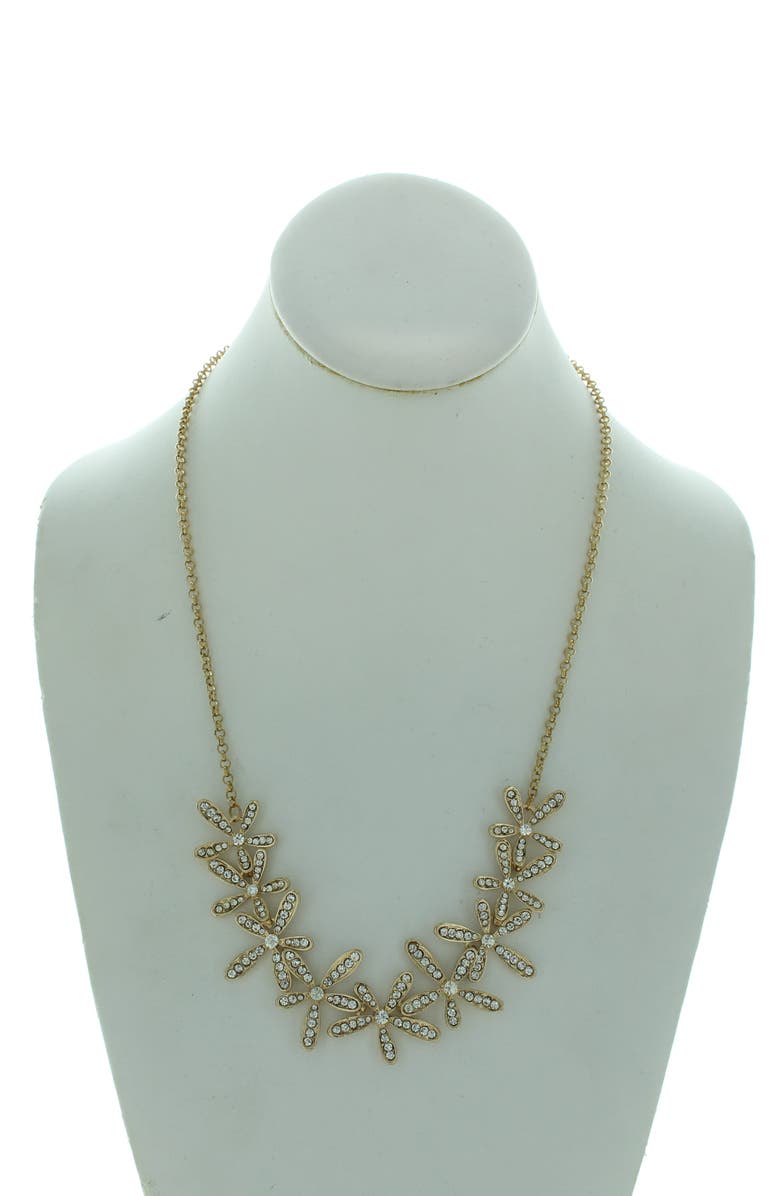 OLIVIA WELLES Sparkling Flowers Necklace, Main, color, 