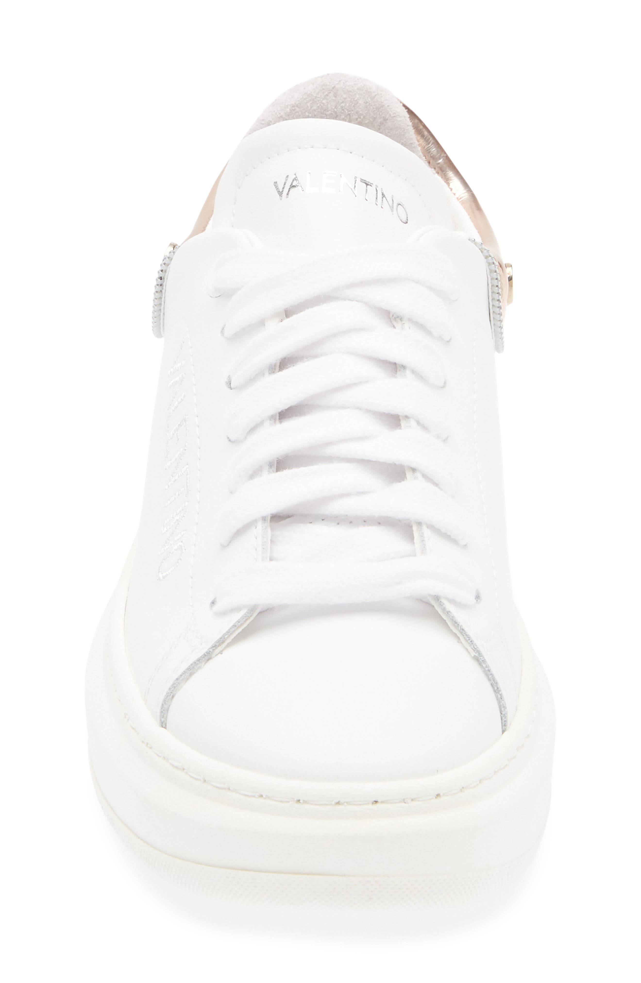 VALENTINO BY MARIO VALENTINO Fresia Zip Sneaker, Alternate, color, White Copper